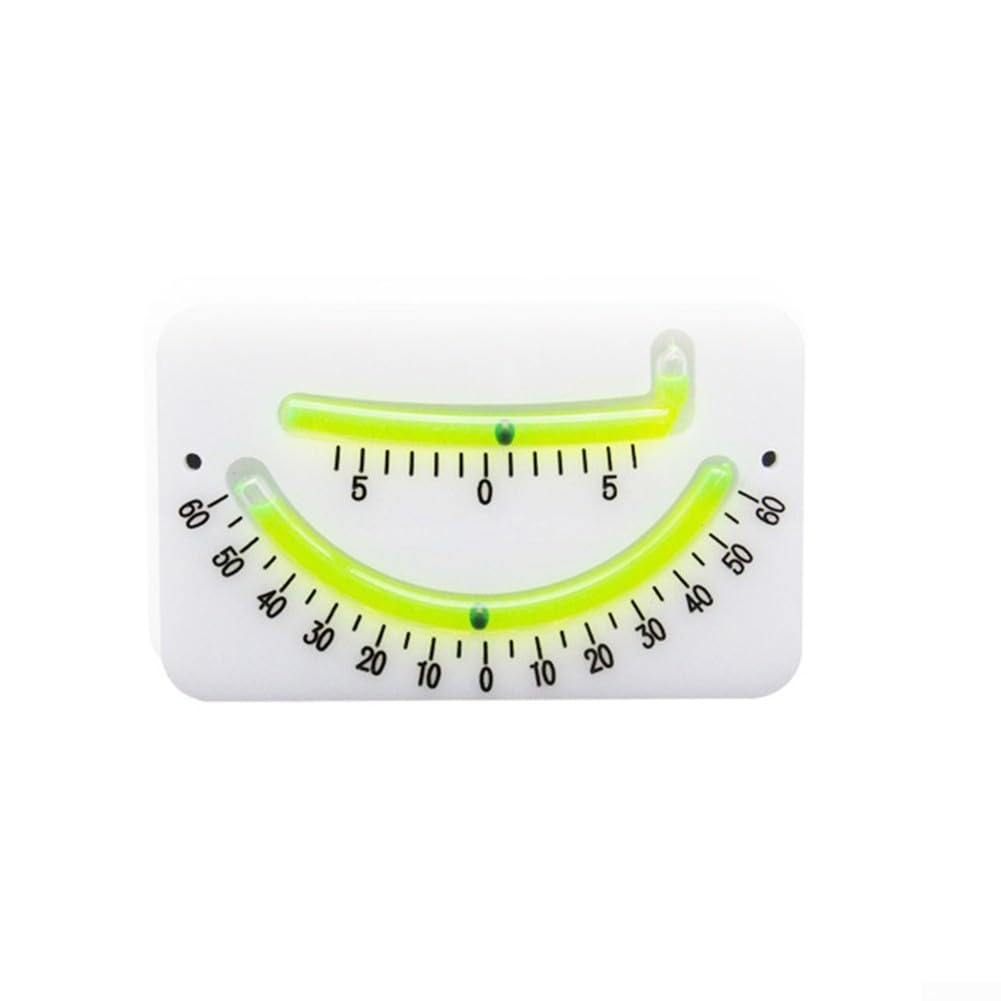 Marine 153 x 95 x 75 mm mit kompatibler Winkelwaage für Nacht für Doppelrohr-Klinometer, PP-Steigungsmesser, Segelboote mit Yacht-Angeln, B (Weißgrün)
