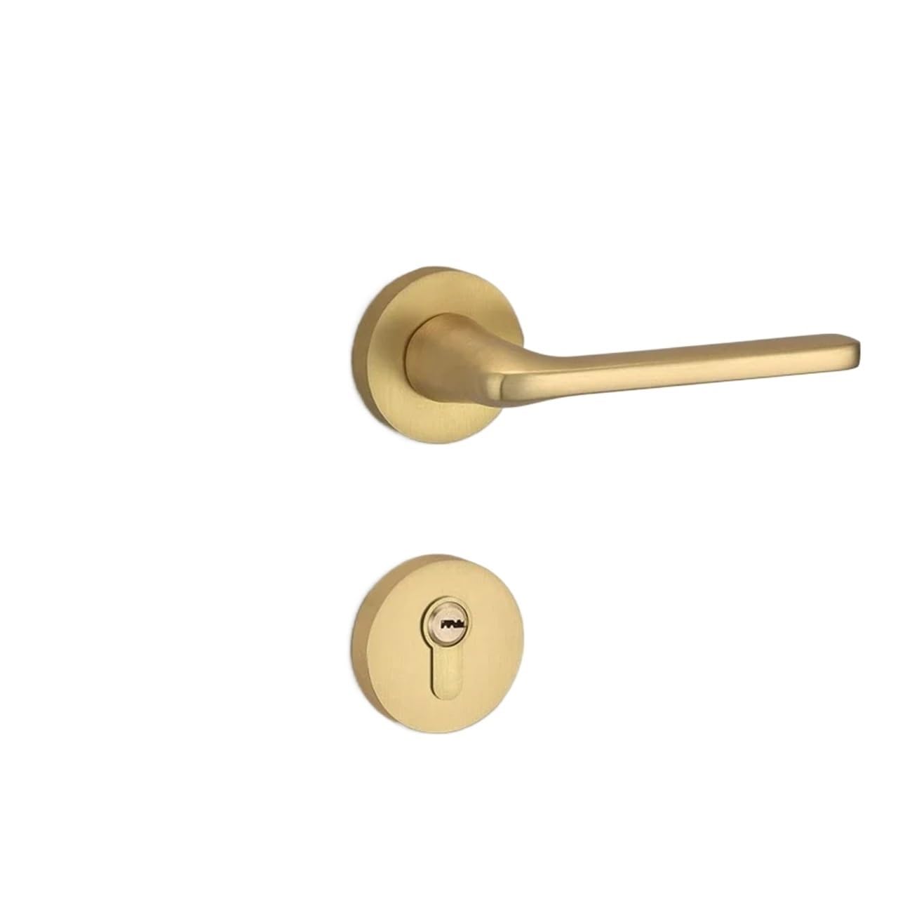 Sxolcoufoh Drawing Gold-A Magnetic Silent Indoor Black Split Handle Lock 1Pcs(Drawing Gold-A)