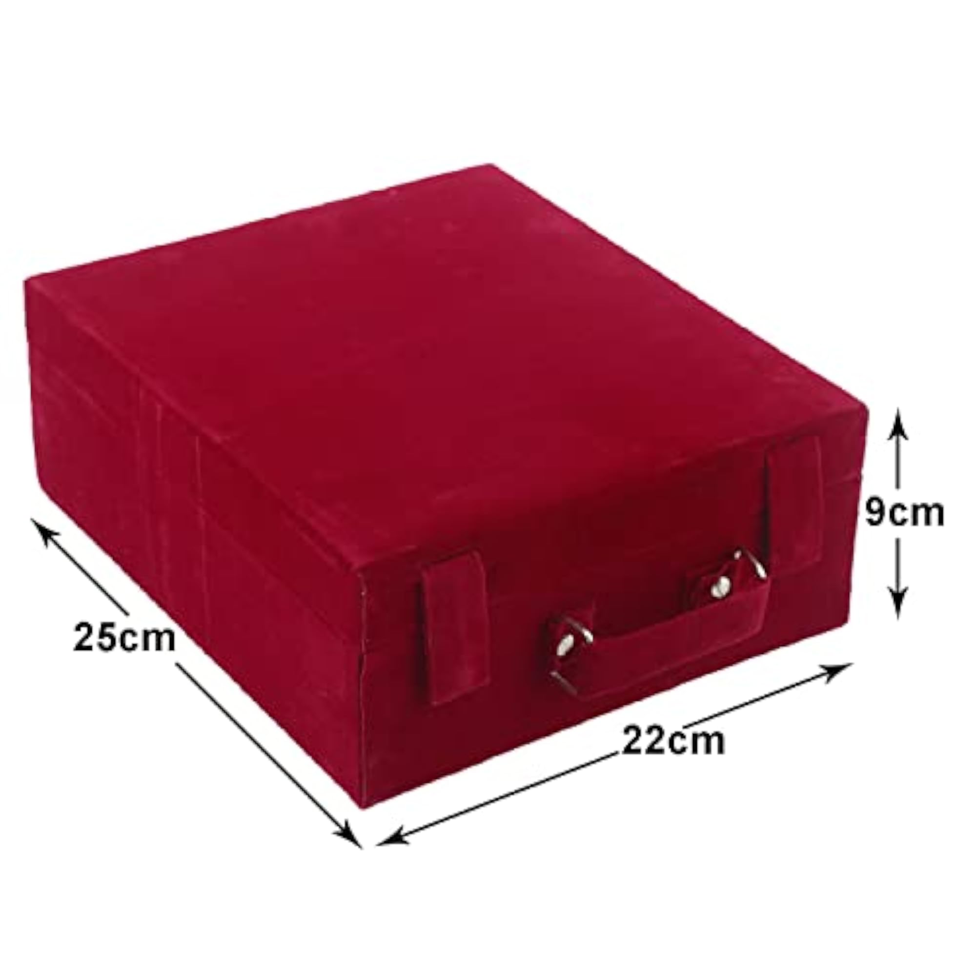 Wooden Bangle Box Organizer with Removable Rod, Maroon