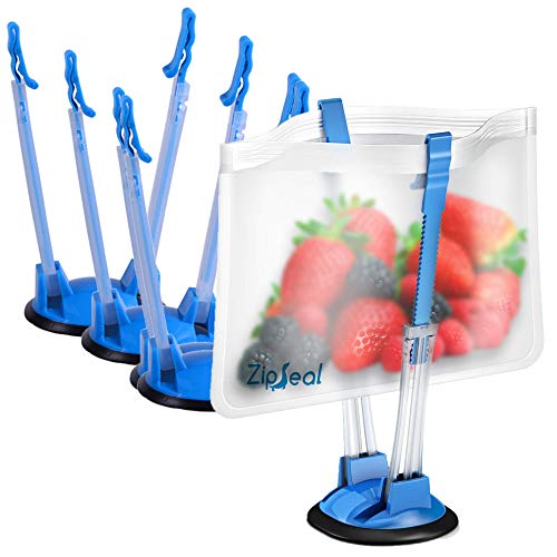 Baggy Rack Holders for Hands Free Freezer Meals Prep - Zip Lock Bag