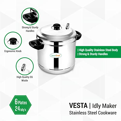 Greenchef Vesta Idly Maker 6 Plates - Image 3