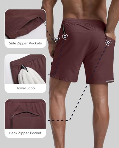 Image of maamgic Men's Athletic Running Shorts with Liner Ultra Lightweight Workout Shorts 5 inch / 7 inch