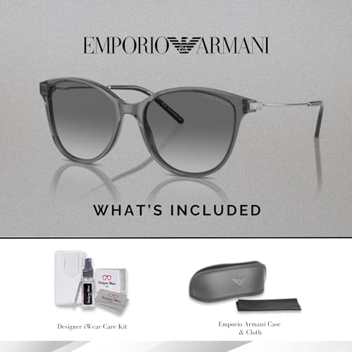 EMPORIO ARMANI EA4220 54MM Cat Eye Sunglasses For Women +BUNDLE with ACCESSORY EYEWEAR KIT2