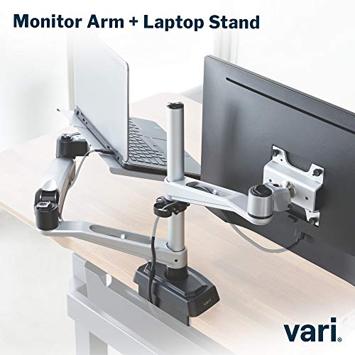 Image of Vari Monitor Arm & Laptop Stand - Silver