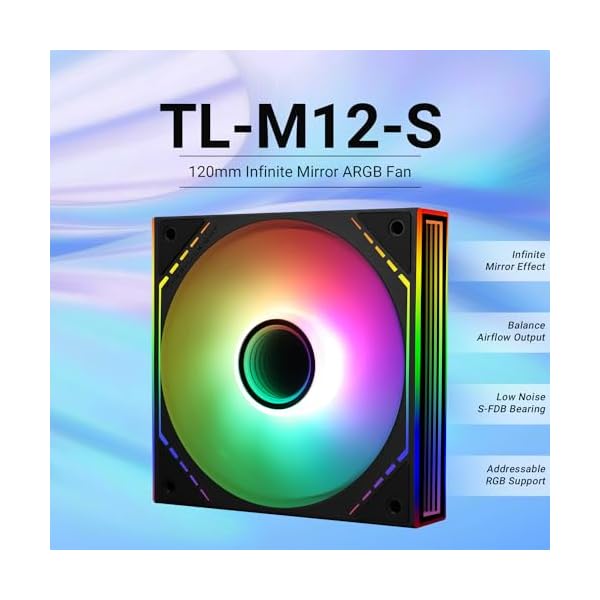 Thermalright TL-M12-S ARGB Mirror Light 120mm PWM Silent CPU Cooler Fan for Case and CPU Cooling - Image 3