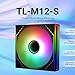 Thermalright TL-M12-S Case Fan 120mm ARGB CPU Cooler Fan Comes with ARGB Mirror Light Effect,PC PWM Silent Fan with 1500RPM Speed, Black CPU Cooling ARGB Fan,Desktop CPU PWM Fan