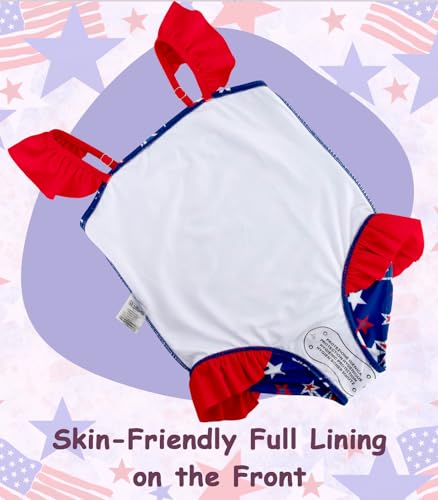 Image of DAXIANG Girls One Piece Ruffle Strap Swimsuit Quick Dry Mermaid Swimwear Beach Sport Bathing Suit for Toddler Kids 4-11 Years
