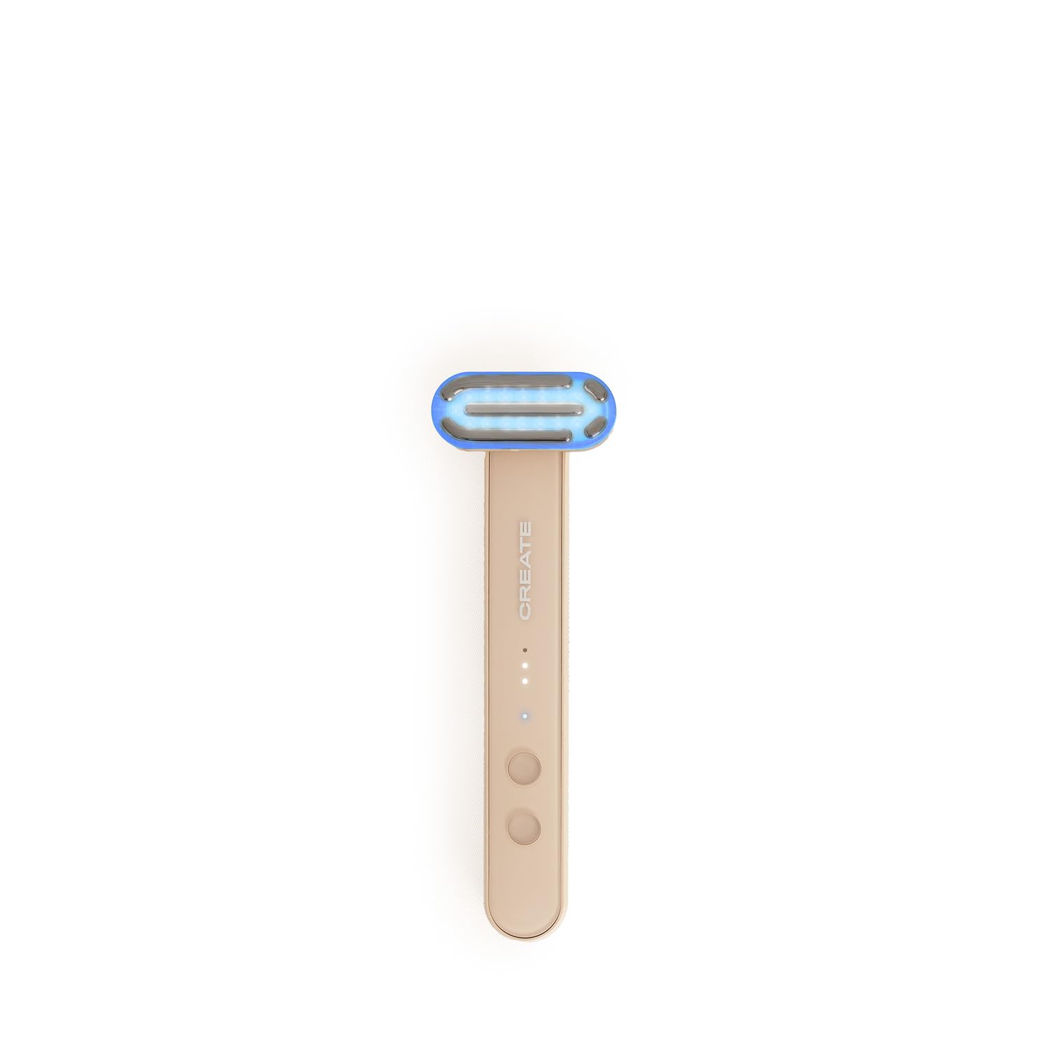 CREATE/SKIN CARE LED WAND 4 in 1/4-in-1-LED-Gesichtsbehandlungsstab Sand/EMS-Technologie und Wärmefunktion, 3 Gesichtsbehandlungen, 90°-Kopfdrehung, Edelstahlkopf, 1,5W