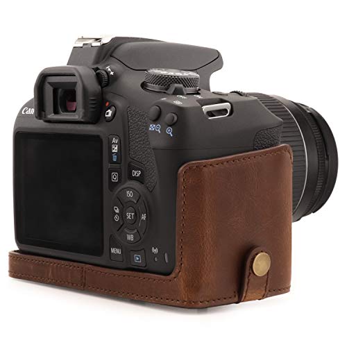 Megagear Mg1608 Ever Ready Leather Camera Case Compatible With Canon Eos Rebel T7 (18-55Mm), 2000D (18-55Mm) - Dark Brown #TOP6