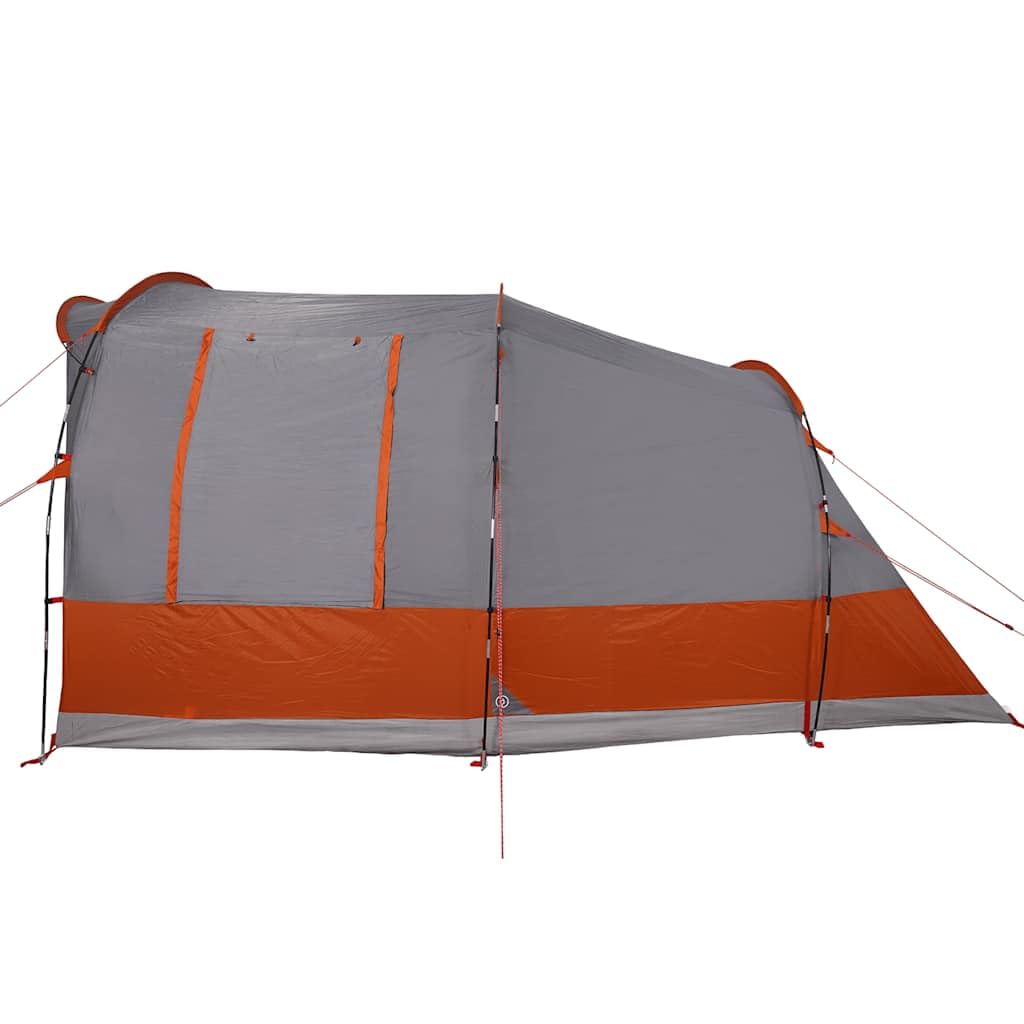 Tente Tunnel Camping 3 Personnes Gris Orange imperméable avec Double Toit, spacieuse ventilée pour randonnée et Voyage, Facile à Monter, résistante au Vent aux Insectes, 400x260x205 8. 7 kg