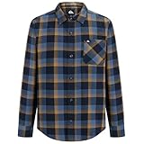 [Quiksilver] 長袖フランネルシャツ、ボタンダウントップス、スタイリッシュで快適なフィット感 Long Sleeve Flannel Shirt, Button Down Top, Stylish & Comfortable Fit ボーイズ Eclipse Porter 18-20