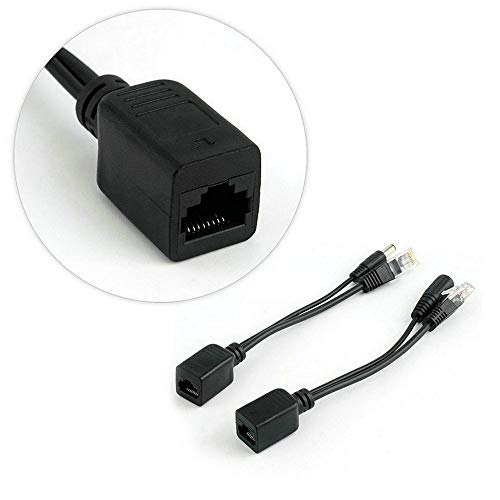 Adaptador PoE Pasivo 2 Pares Kit Inyector y Divisor con Conector DC 5.5x2.1 mm Negro miniatura 3