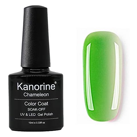 Kanorine Temperature Color Changing Gel Nail Polish UV LED Soak Off Gel Varnish Manicure Colour Changing Art Gel Polish 10mL Cover