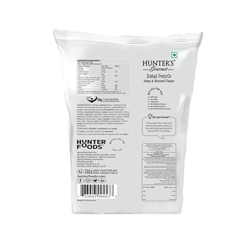 Hunter's Gourmet Baked Pretzos Honey Mustard, 160 g