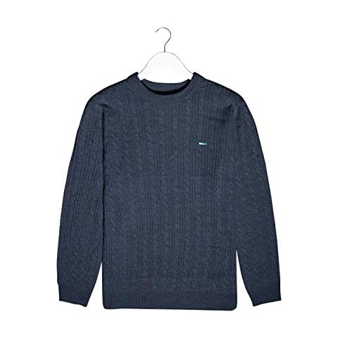 Badrhino Mens Big & Tall Essential Mock Shirt Jumper Blue, Navy Cover