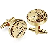 Gold Tone Watch Movement Cufflinks for Men