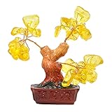 Feng Shui Citrino/decoración cristalina amarilla para la planta cristalina de la riqueza