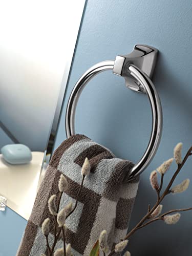 Moen Donnor Collection Chrome 6.25-Inch Diameter Wall Mount Contemporary Bathroom Hand-Towel Ring, P5860