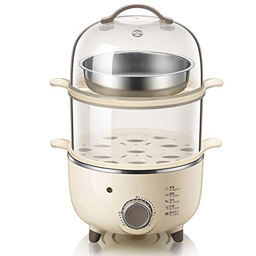 S.N 3 in 1 Durable Stainless Steel Electric Egg Cooker, Boiler, Poacher，Multi-functional Soft Medium Hard Boiled Egg Cooker Steamer with Timer