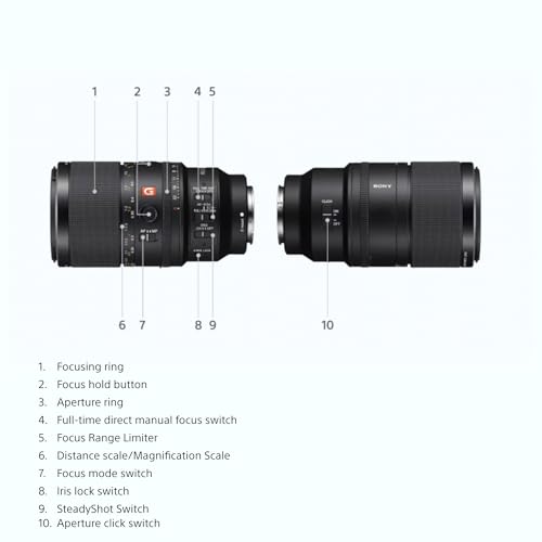 Image of Sony E-Mount FE 100 MM F2.8 Macro GM OSS Full-Frame Lens (SEL100M28GM) I 1.4X Magnification I Excellent Macro Lens - Black