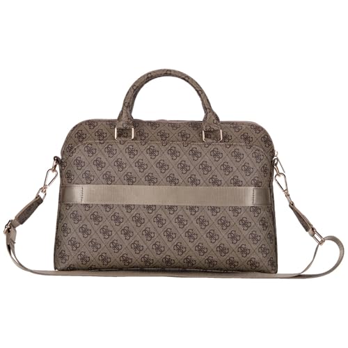 Image of CG MOBILE GUESS 15-Inch Laptop Messenger Bag [Official Licensed], PU Leather with 4G Print, Zipper Handle, Strap & Triangle Logo, Protective Laptop /MacBook Carrying & Crossbody Bag