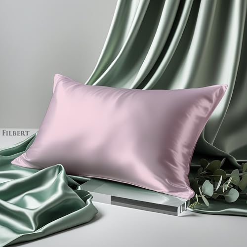 Image of Filbert Premium Satin Pillow Covers | Silky Satin Nights Where Comfort Meets Glamour | Best Gifting Collection - 18 inchx28 inch Inch - Baby Pink