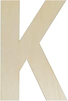 12 Inch Large Wooden Letter K Cutout - Blank Unfinished Wood Alphabet Letters for DIY Crafts, Wall Decor, Painting, Party & Home Decor by Hongma