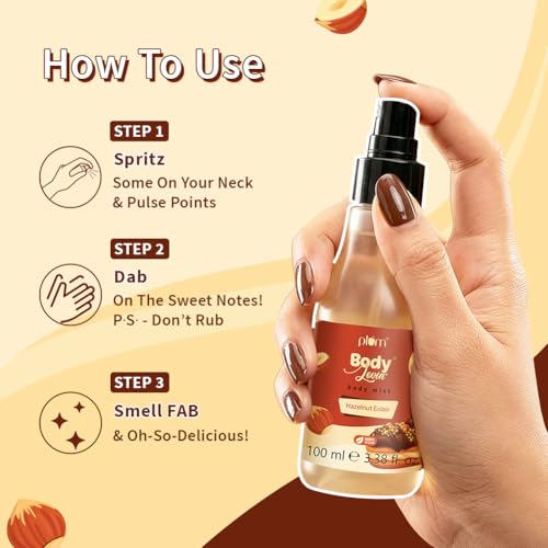 Image of Plum Bodylovin' Hazelnut Eclair Body Mist | Long Lasting Decadent Hazelnut Chocolate Fragrance | Travel-Friendly & Easy To Carry | 100ml