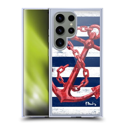 Coque Samsung S24 Ultra 5G ancre rouge style nautique pour vos vacances