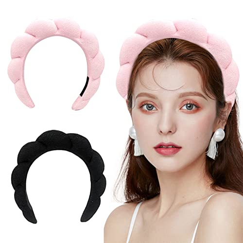 2pcs Headbands For Women's Hair,Makeup Headband,Skincare Headband Velvet Material Cute for Women Sponge Face Washing,Makeup - Image 2