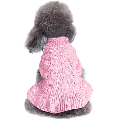 Chborchicen Small Dog Sweaters Knitted Pet Cat Sweater Warm Dog Sweatshirt Dog Winter Clothes Kitten Puppy Sweater cover