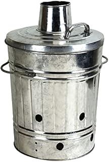 STORM TRADING GROUP 15L Galvanised Strong Metal Incinerator Mini Garden Bin for BBQ, Wood, Paper & Leaves With Special Lid & Handles (1)