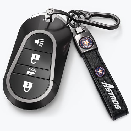 Image of Car Keychain Keyring for Huston Astros Baseball Fans,Huston Astros Accessories Women /Men's Keychains for Vehicles,Leather Key Ring Lanyard for Car Key Fob Holder,Key Fob Keyring Replacement