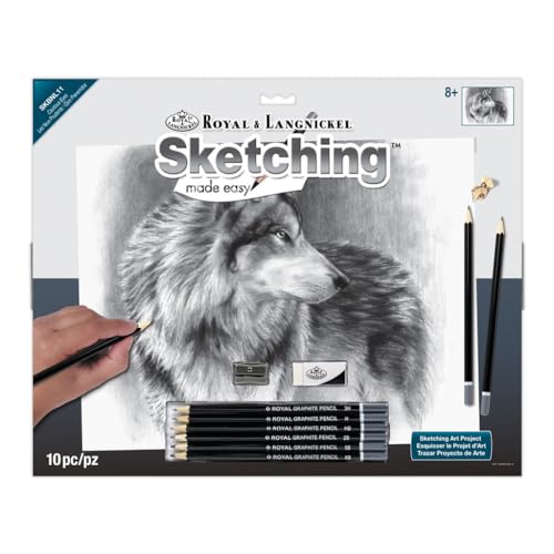 Royal and Langnickel Sketching Made Easy Large Kit 11 1/4 inch x 15 3/8 inch - Cautious Eyes