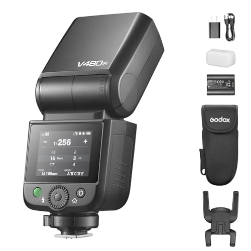 Godox V480F �J�����t���b�V�� TTL�t���b�V�� ���`�E���C�I�� 1/8000�b USB-C�[�d �x�m�J�����p