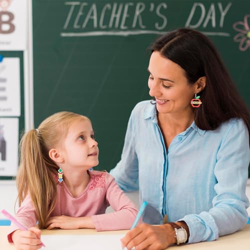8 Pairs Earrings for Women Lightweight Wooden Holiday Drop Dangle Earrings Heart Cute Gifts Jewelry Pride Month 4th of July Independence Day2