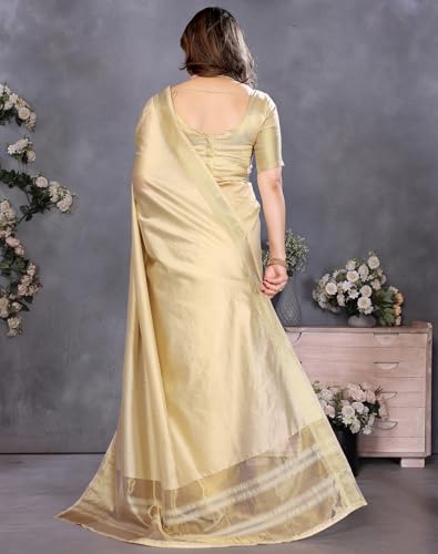 Image of Yashika Women's Banarasi Kanjivaram Silk Woven Saree with Blouse Material|| Pongal Special South Indian kerala Sarees