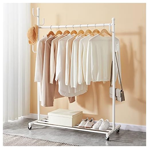 Taotigzu Burro Ropa,Perchero con organizador de zapatos,perchero de pie Multifuncional,Armario Abierto,Perchas, Camisas, Pantalones, Chaquetas finas,120 * 44 * 172CM,blanco