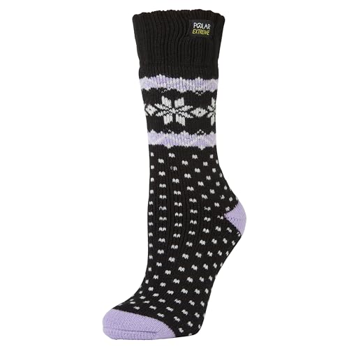 Image of Polar Extreme Thermal Hiking Socks - Cushioned, Insulated, Warm para Boots, Women & Men, One Size Fits Most 4-10, 2-Pack