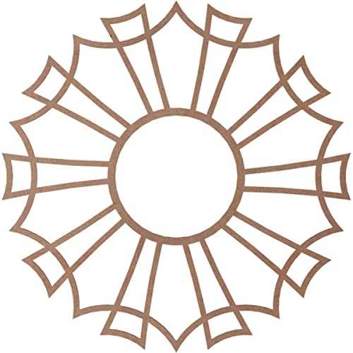 Image of Ekena Millwork 34 inchOD x 12 inchID x 3 /8 inchT Augustus Wood Fretwork Pierced Ceiling Medallion, Wood (Paint Grade)