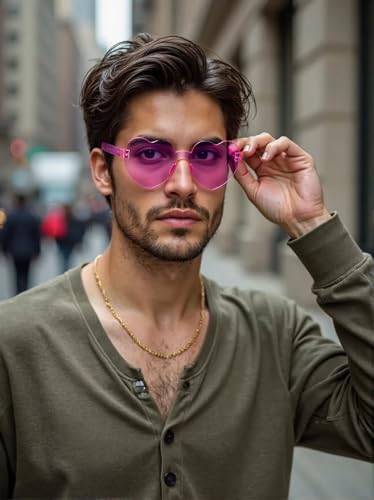 14 Pairs Heart Shaped Sunglasses for Women, Rimless Glasses, Frameless Love Glasses,Heart Sunglasses Party Favor3