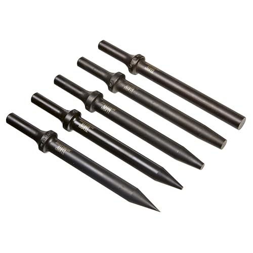 Image of Mayhew Tools 32022 Pneumatic Taper Punch Set, Black Oxide Finish, 5-Piece
