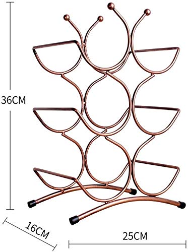 Soporte para vino de hierro forjado 6 botellas miniatura 2