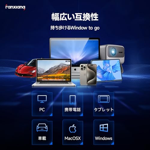 fanxiang 外付けSSD 512GB【最大読込2050MB/s】Type-C+USB 3.2 Gen2 対応 20Gbps ポータブル ssd 超小型 コンパクト スティック テレビ録画用 ゲームデータ保存 耐衝撃 アルミ 超高速 大容量 【PS4/PS5 Win/Mac Android iPhone15シリーズ対応】 FF951正規保証品 メーカー5年保証