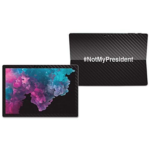 Image of MightySkins Carbon Fiber Skin for Microsoft Surface Pro 6 - Not My President | Protective, Durable Textured Carbon Fiber Finish | Easy to Apply, Remove, and Change Styles | Made in The USA