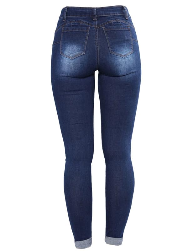 Andongnywell Cute Ripped Jeans for Women Distressed Skinny Slim fit Jeans Juniors and Plus Sizes4