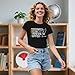 COMIZI Womens Math Teacher Shirt Teaching Letter Print Tshirt Math Teacher Life Tee Tops Black