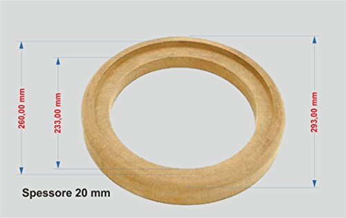 Anello in MDF con smusso ed incavo per mediobasso