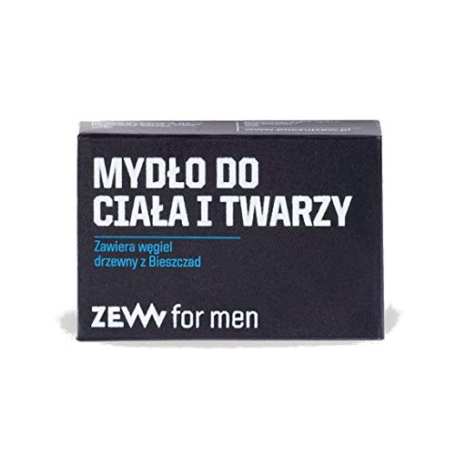 ZEW for men Jabón facial y corporal de carbón activado, 85 ml Cover