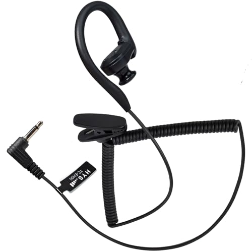 HYS G Hängende Mode Ohrhörer - 3,5mm Klinke - One Ear - Listen Only Kopfhörer - Kopfhörer Headset für Funkgeräte Lautsprechermikrofonen